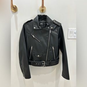 Zara faux leather jacket